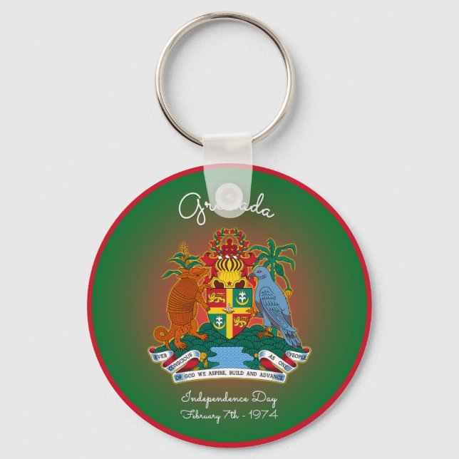 Grenada Coat of Arms Key Ring (Front)