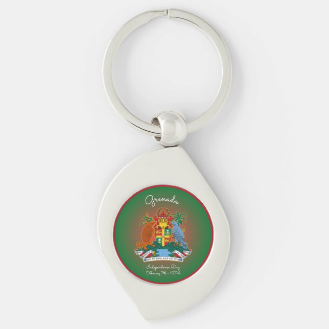 Grenada Coat of Arms Key Ring (Front)