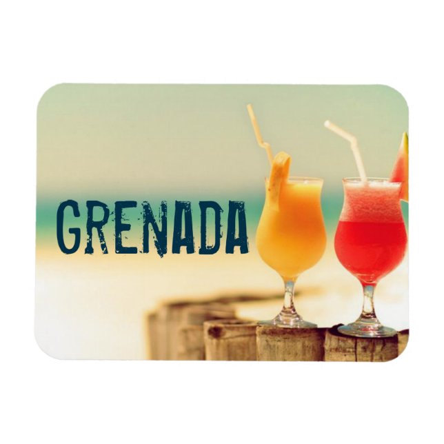 Grenada cocktails magnet (Horizontal)
