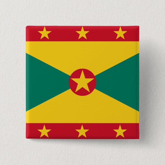 Grenada Flag 15 Cm Square Badge (Front)
