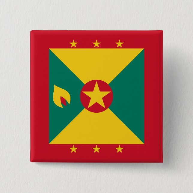Grenada Flag 15 Cm Square Badge (Front)