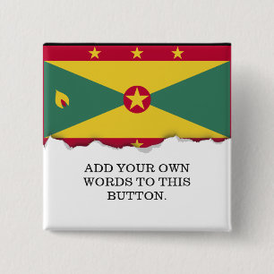 Grenada Flag 15 Cm Square Badge