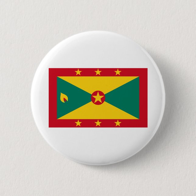 Grenada Flag 6 Cm Round Badge (Front)