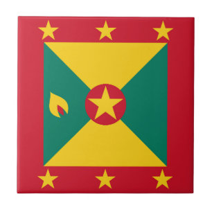Grenada flag ceramic tile