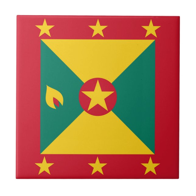 Grenada flag ceramic tile (Front)