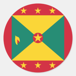 Grenada Flag Classic Round Sticker