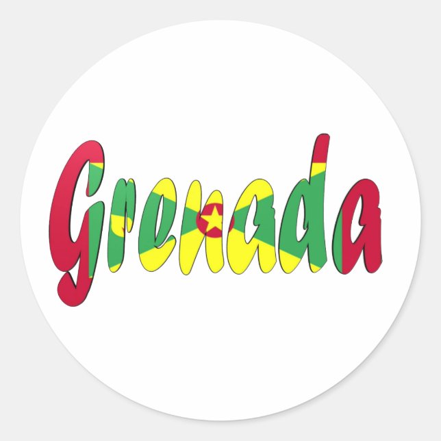 Grenada Flag Classic Round Sticker (Front)