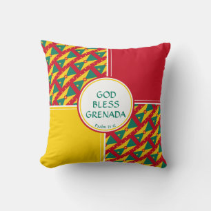 GRENADA Flag Custom GOD BLESS Patriotic Cushion