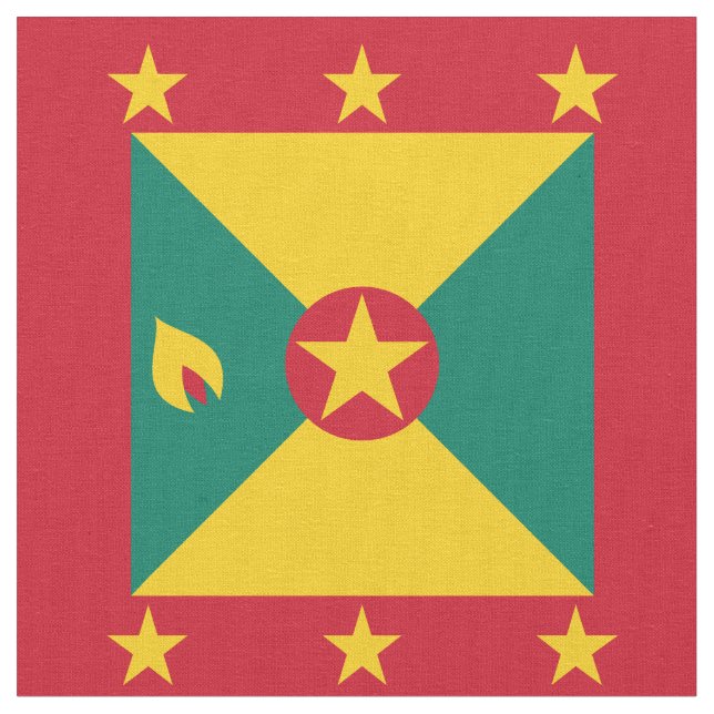 Grenada flag fabric (Close Up)