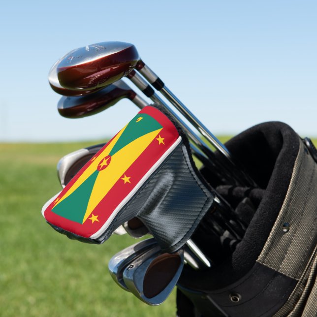 Grenada flag golf head cover (In Situ)