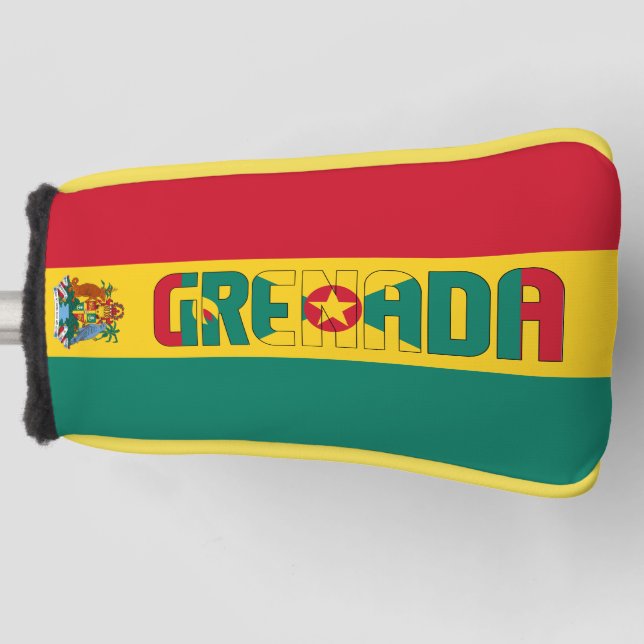 Grenada Flag Gorgeous Patriotic Golf Head Cover (Front)