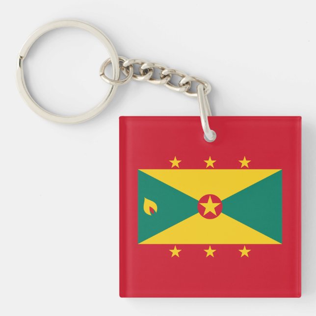 Grenada Flag Key Ring (Front)