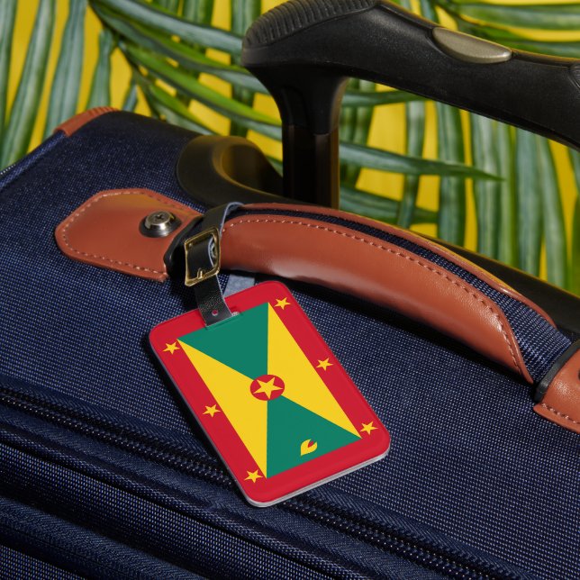 Grenada flag luggage tag (Front Insitu 1)