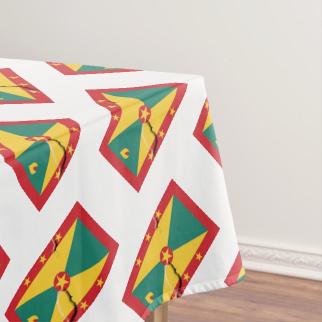 GRENADA FLAG MAP Patriotic Grenadian Tablecloth (In Situ)