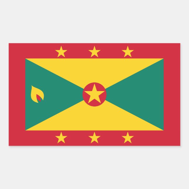 Grenada Flag Rectangular Sticker (Front)