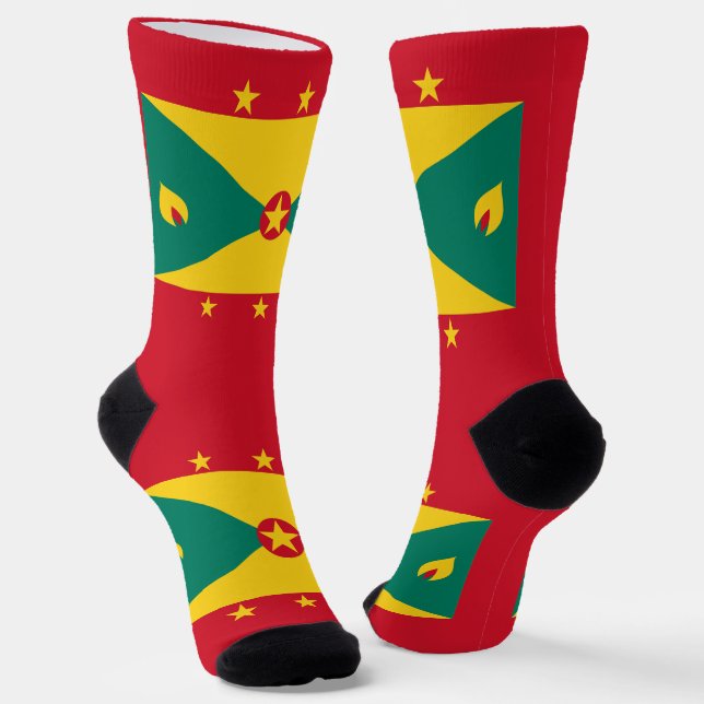 Grenada Flag Socks (Angled)