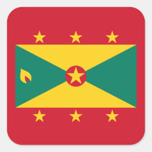 Grenada Flag Square Sticker