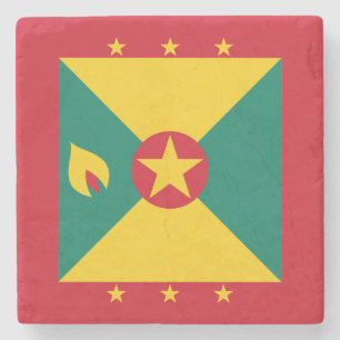 Grenada Flag Stone Coaster