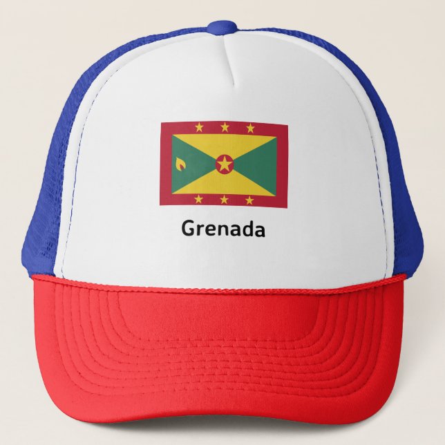 Grenada Flag Trucker Hat (Front)