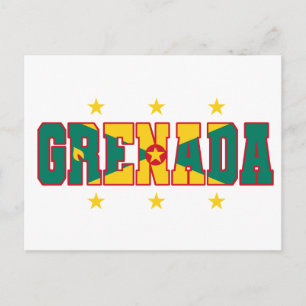 Grenada Flag Varsity Grenadian Caribbean Carnival Postcard