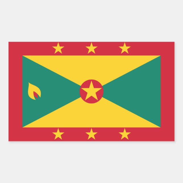 Grenada/Grenadan/Grenadian Flag Rectangular Sticker (Front)