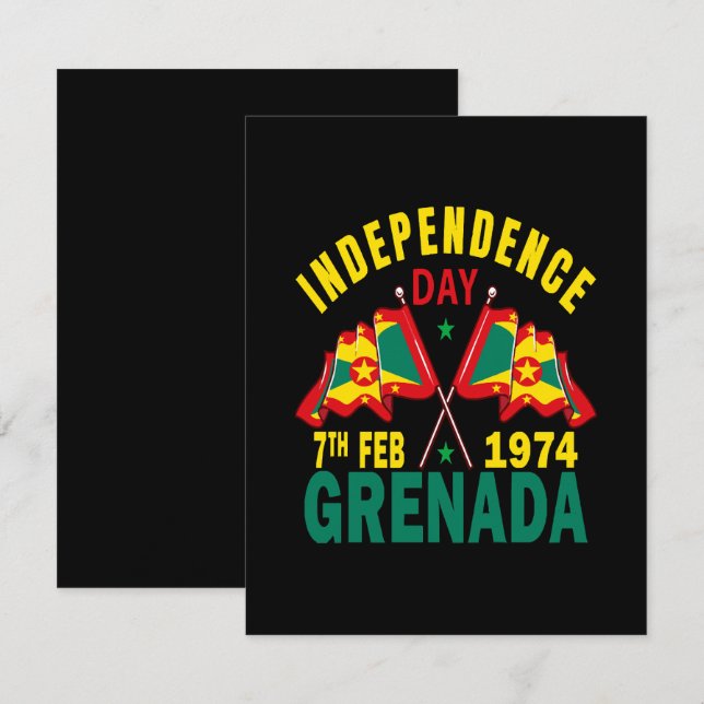 Grenada Independence Day Card (Front/Back)