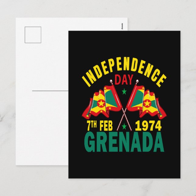 Grenada Independence Day Holiday Postcard (Front/Back)