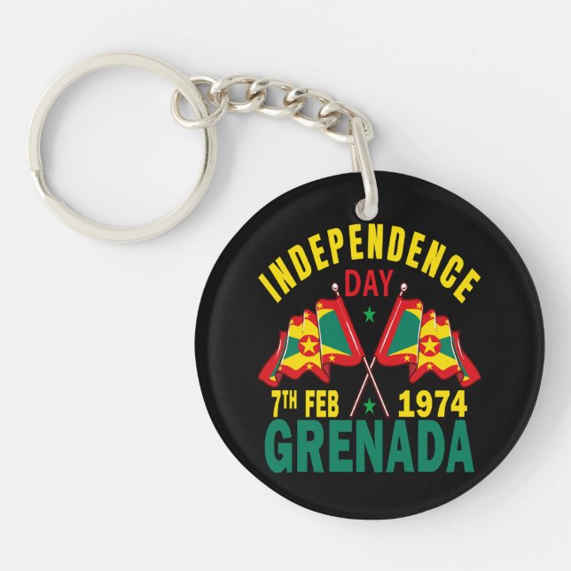 Grenada Independence Day Key Ring (Front)