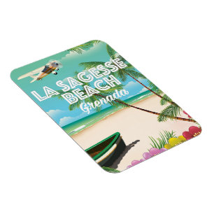 Grenada La Sagesse Travel Poster Magnet