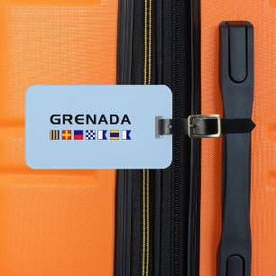 Grenada Nautical Maritime Sailing Flags Luggage Tag