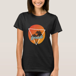 Grenada Sun Shaped Triangle With Palmes T-Shirt