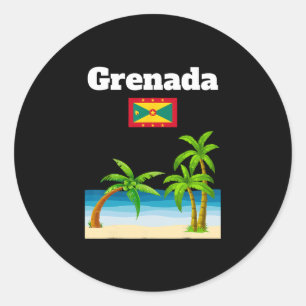 Grenada Travel Souvenir Grenadian Flag Vacation Classic Round Sticker
