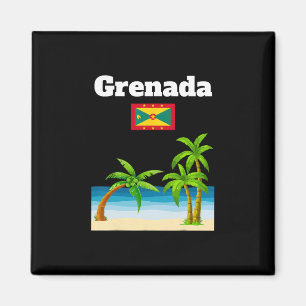 Grenada Travel Souvenir Grenadian Flag Vacation Magnet