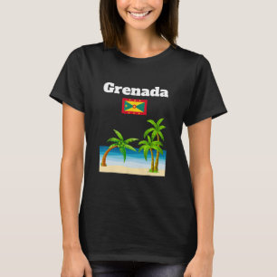Grenada Travel Souvenir Grenadian Flag Vacation T-Shirt
