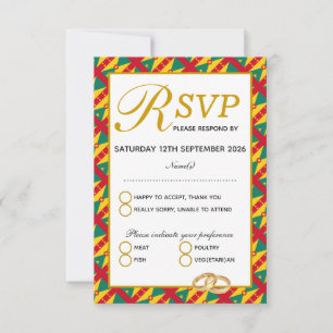 GRENADA Wedding Celebration RSVP Response Card