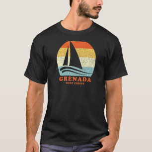 Grenada West Indies Vintage Sailboat Sailing Vacat T-Shirt