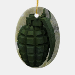 Grenade Ceramic Tree Decoration