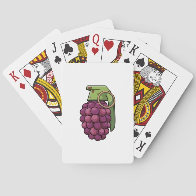 Grenade made of grapes playing cards (Back)