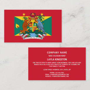 Grenadian Flag & Coat of Arms, Flag of Grenada Business Card