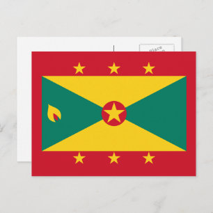 Grenadian Flag, Flag of Grenada Postcard