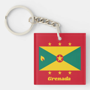 Grenadian Flag Red Green Yellow Independence Day  Key Ring