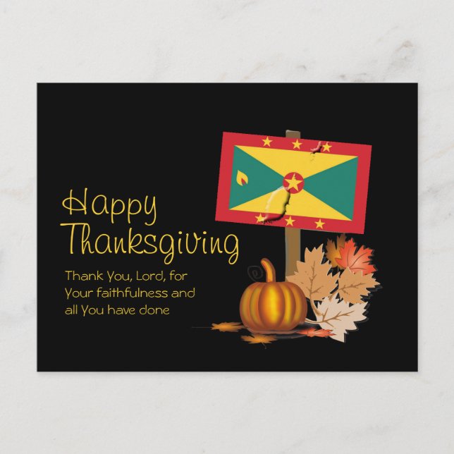 GRENADIAN THANKSGIVING | Flag of Grenada Postcard (Front)