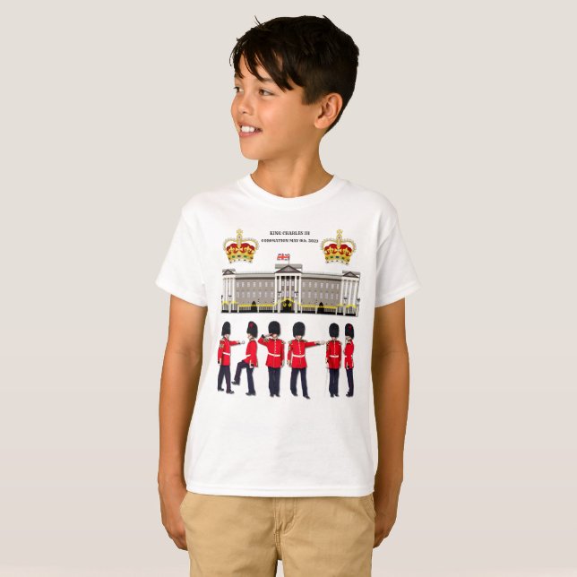 Grenadier Guards on Parade Coronation Kids T-Shirt (Front Full)