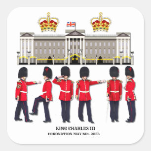 Grenadier Guards on Parade  Square Sticker