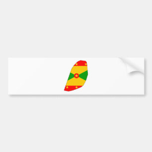 Greneda Flag Map full size Bumper Sticker