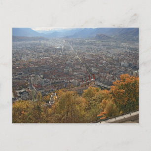 Grenoble cable way postcard