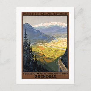 Grenoble France Railway Vintage Posters Postcard