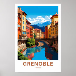 Grenoble France Travel Print