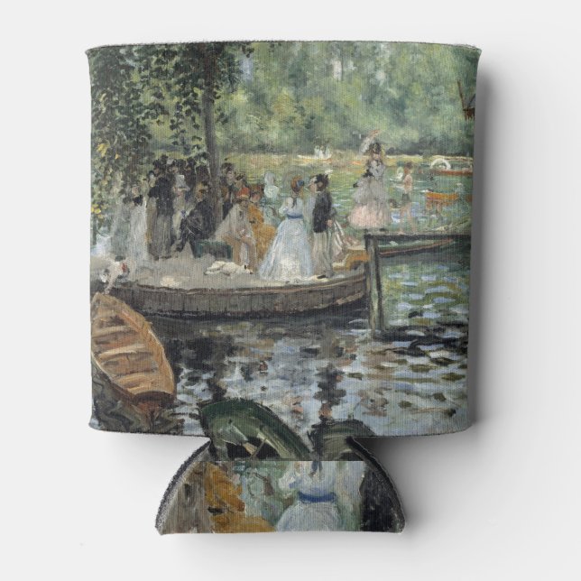 Grenouillere Renoir Impressionist Painting Art Can Cooler (Front)