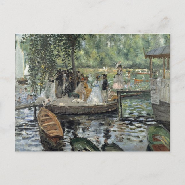 Grenouillere Renoir Impressionist Painting Art Postcard (Front)